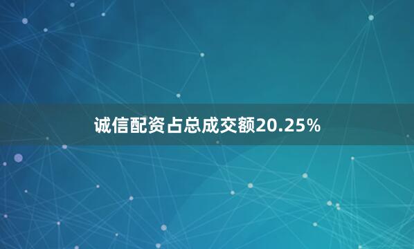 诚信配资占总成交额20.25%